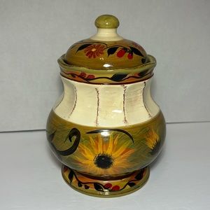 Certified International Sunflower Small Canister Margaret Le Van Designs VTG
